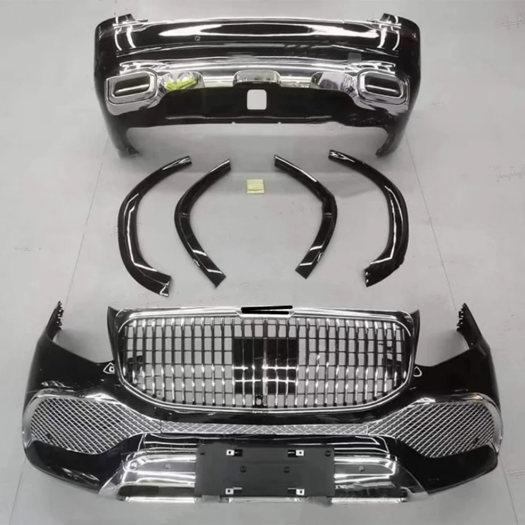 Front Rear Bumper Grill Mask Eyebrow For Mercedes-Benz GLS-class X166 2016-19 modified Unpainted Body Kit Auto Accessories