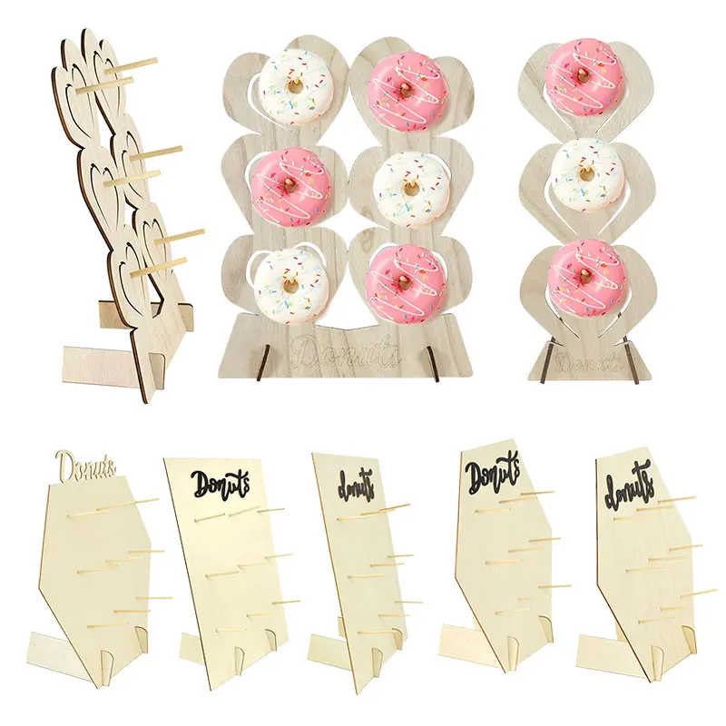 

Baby Shower Party Donut Stand Reusable Wooden Doughnut Display Stand Tower For Wedding Party Donut Parties Sweets Tables Decor