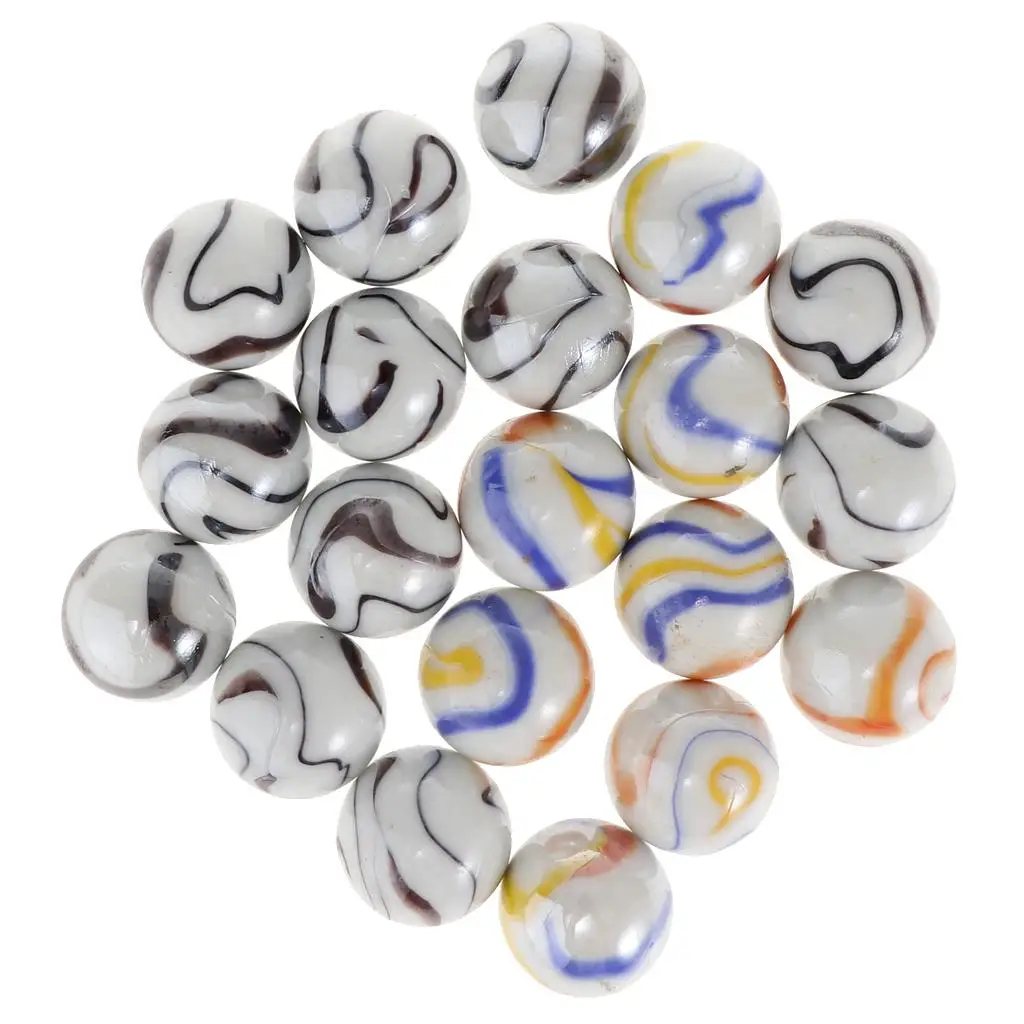 20Pcs 25mm Milky Marbles, Marble Run Game Accessory, Vase Filler, Home Decor