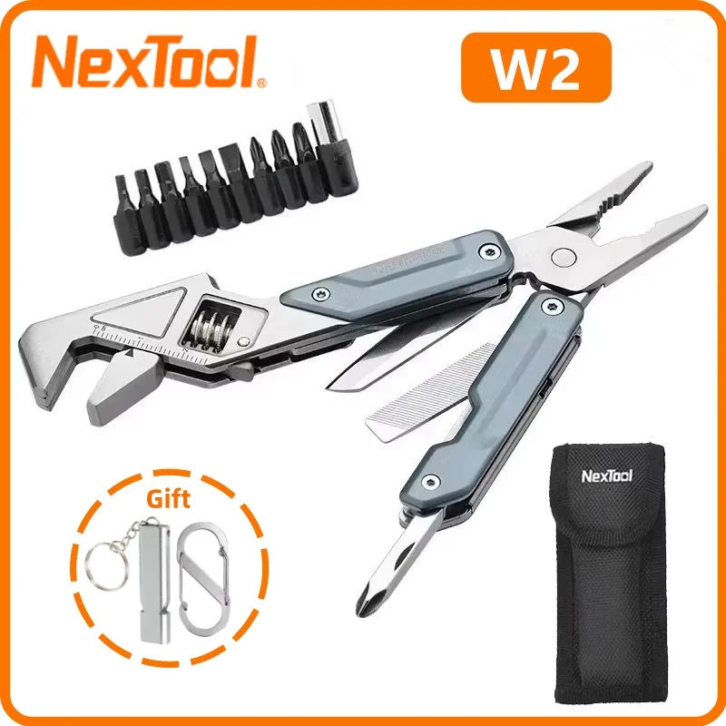 nextool-ライトレンチ-w2-マルチツール折りたたみプライヤー大型スパナドライバーポータブル-edc-家庭修理メンテナンスツール