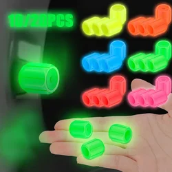 10/20PCS Luminous Valve Caps Fluorescent Red Night Glowing Car Motorcycle Bicycle Wheel Styling Tyre Hub Universal Cap Decor