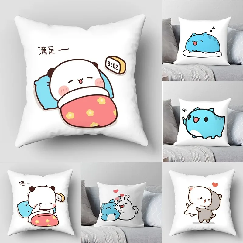 Love Cat Bugcat Capoo Bug Cat Printing Throw Pillow Bedroom Sofa Anime Bed Fashion Pillowcase Pillow Case for Room Decor 45x45cm