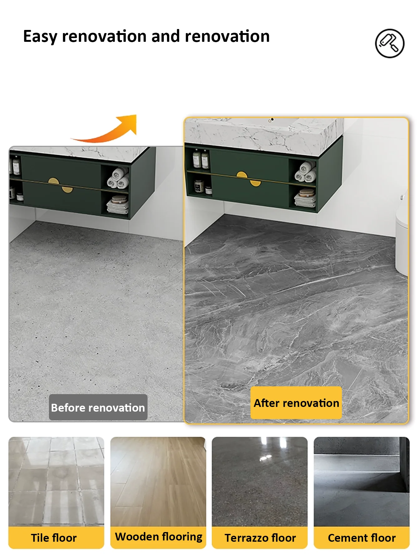 Imitation Marble Floor Tile Si - Home Cinema Room review and price