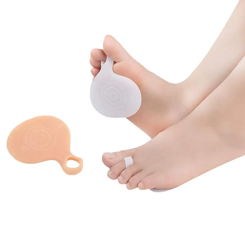 2pieces=1pair Silicone High-Heel Anti-Wear Toe Cover Protector Straightener Separator Gel Forefoot Pads Women Foot Care Tools