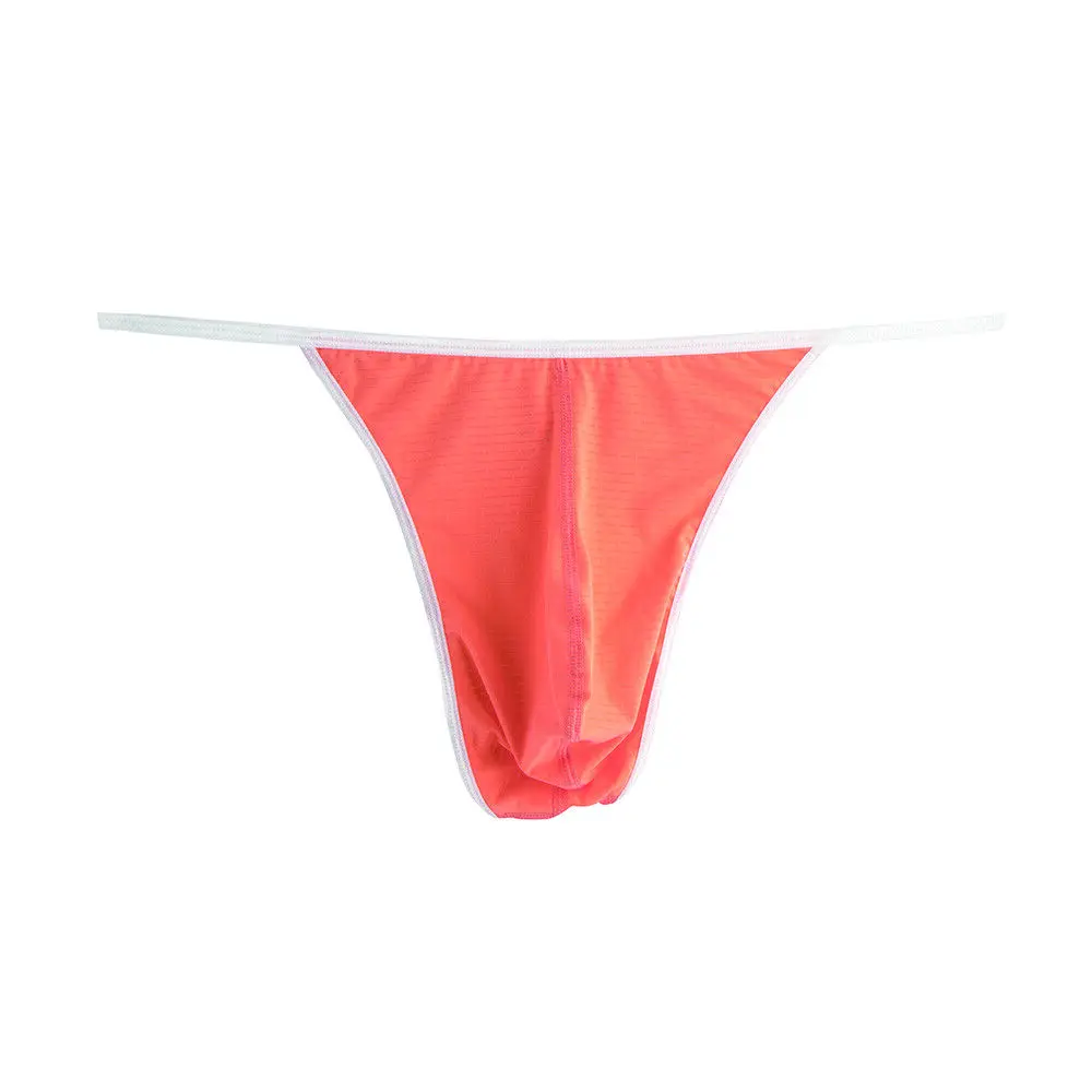ZonbailonMen’s Sexy Thongs T-Back Ice Silk Pouch up G-Strings for Men