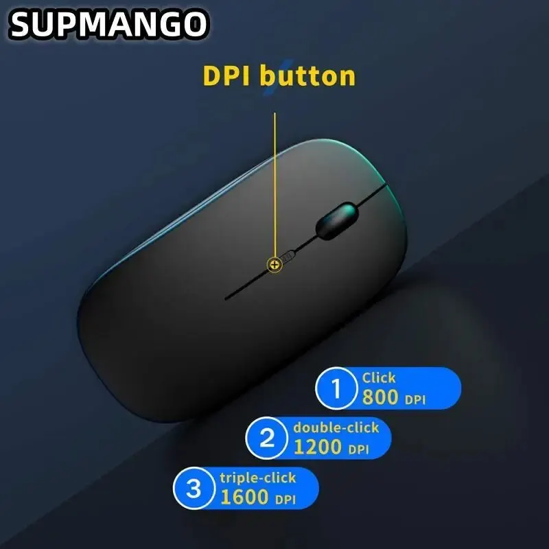 Rechargeable Wireless Gaming Mouse Portable Ergonomic Quiet And Magical Suitable For Portable Computers Tablets IPAD Phone