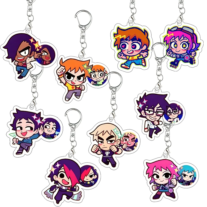 Llavero de acrílico Scott Pilgrim, colgante de dibujos animados Chibi Matthew Patel, amuleto para bolso, llavero para fans del anime, regalo para festivales