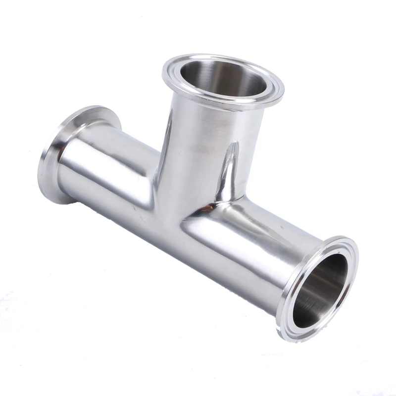 

19mm-102mm (3/4"-4")Stainless Steel SS304 Sanitary 3 Way Tee Ferrule 1.5” 2” 3” 4”OD50.5-119MM Fit 1.5"-4" Tri Clamp