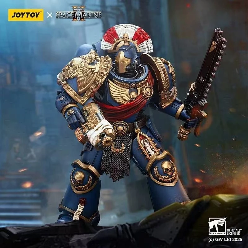

JOYTOY 1/18 Action Figure 40K Ultramarines Relic Secundus Armour with Artificer Bolt Rifle Chainsword and Bolt Pistol