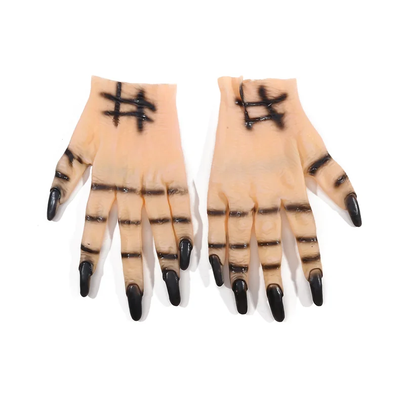 Cosplay Finger Glove Halloween Devil Vampire Monster Horror Hands White Fancy Dress Costume Gloves Halloween Accessories