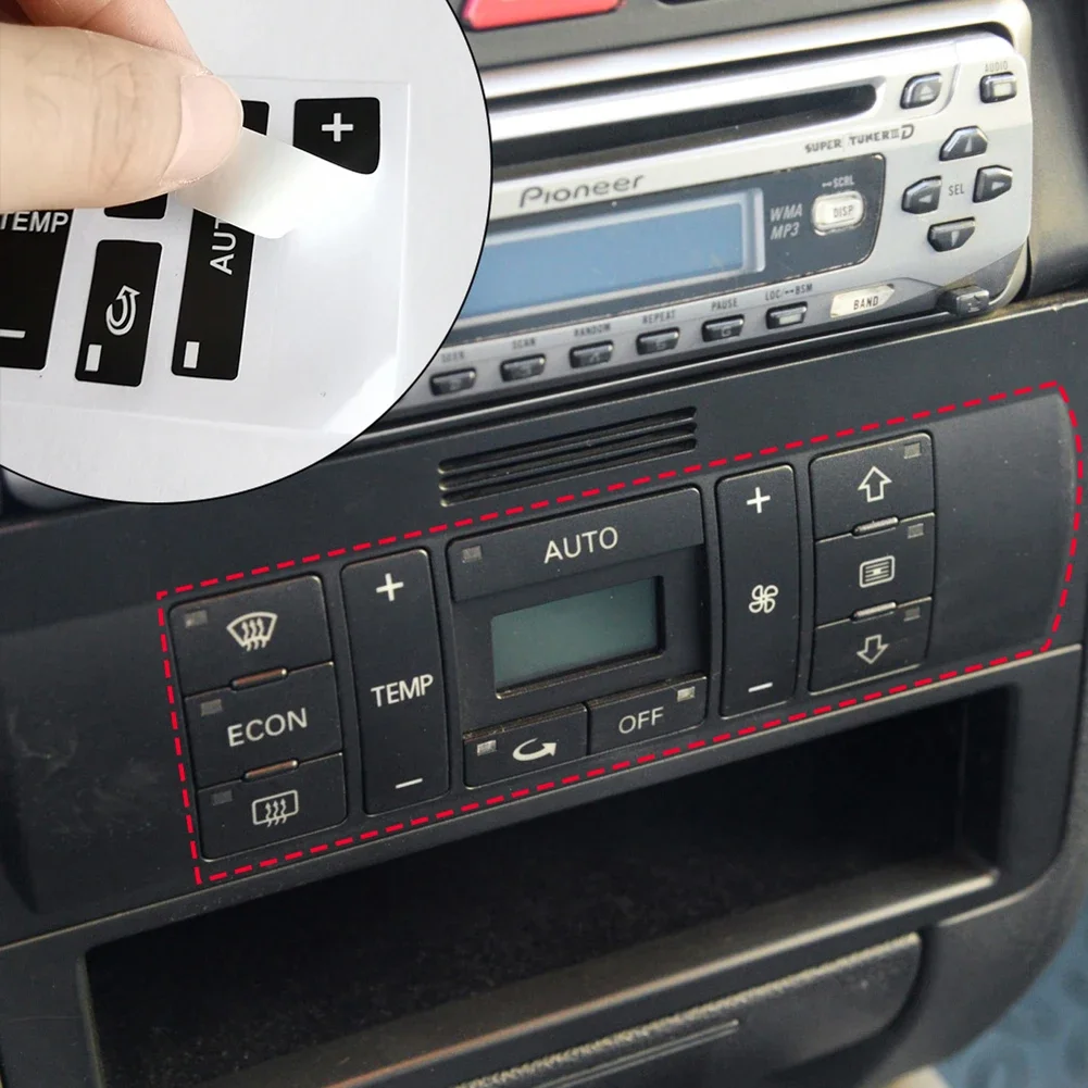 Pegatinas De Botón De Aire Acondicionado Para Audi A2 1996-2003, Adhesivas Y Fáciles De Instalar