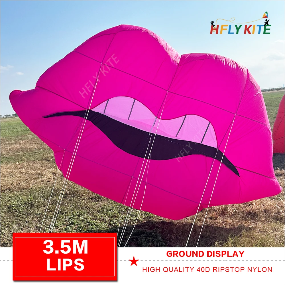 3.5m lips ground display kites 40d ripstop nylon inflatable