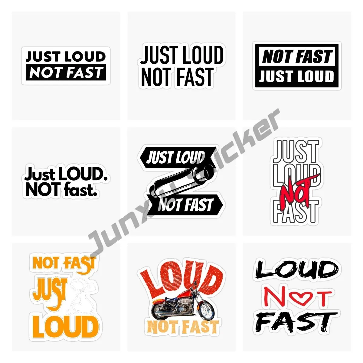 

Not Fast Just Loud Car Decal Sticker JDM Window Laptop Windshield Car Truck Vinyl Features Carstickers Reflectante