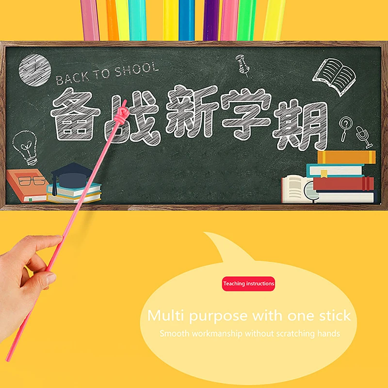 10 pz/set insegnamento puntatore Design del dito manico in resina antiscivolo colorato pieghevole per bambini presentatore portatile strumento per l'insegnamento del bastone