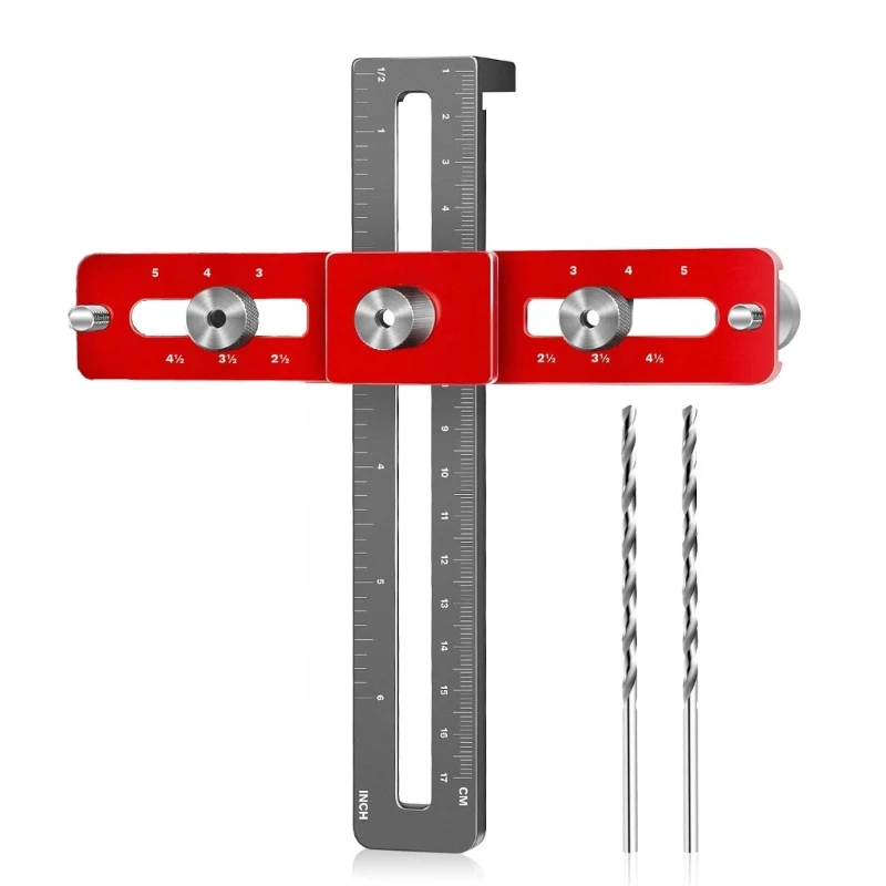 

Aluminum Cabinet Hardware Jigs Drill Guide for Accurate Installation of Door and Drawer Handles and Knobs Locator