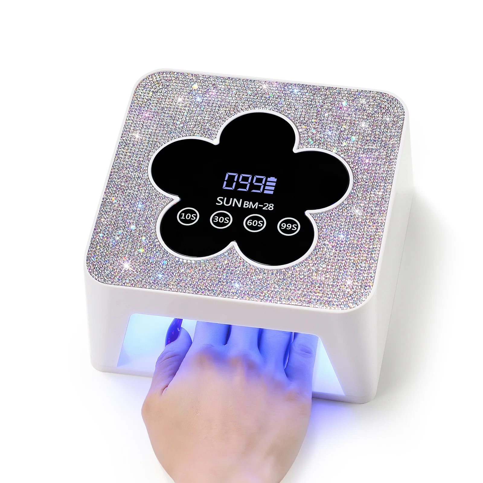 DianaBeauty UV LED Nail Lamp Mini Nail Dryer with LCD Display and Smart Sensor Portable Manicure Lamp with 4 Timer Settings