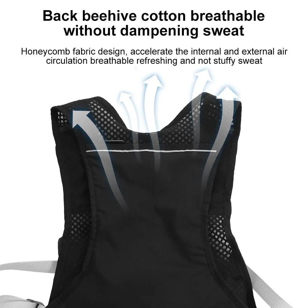 

Multi-pockets Hydration Running Vest Lightweight Breathable Cycling Backpack Reflective Design Phone Storage Hiking Chest Pack