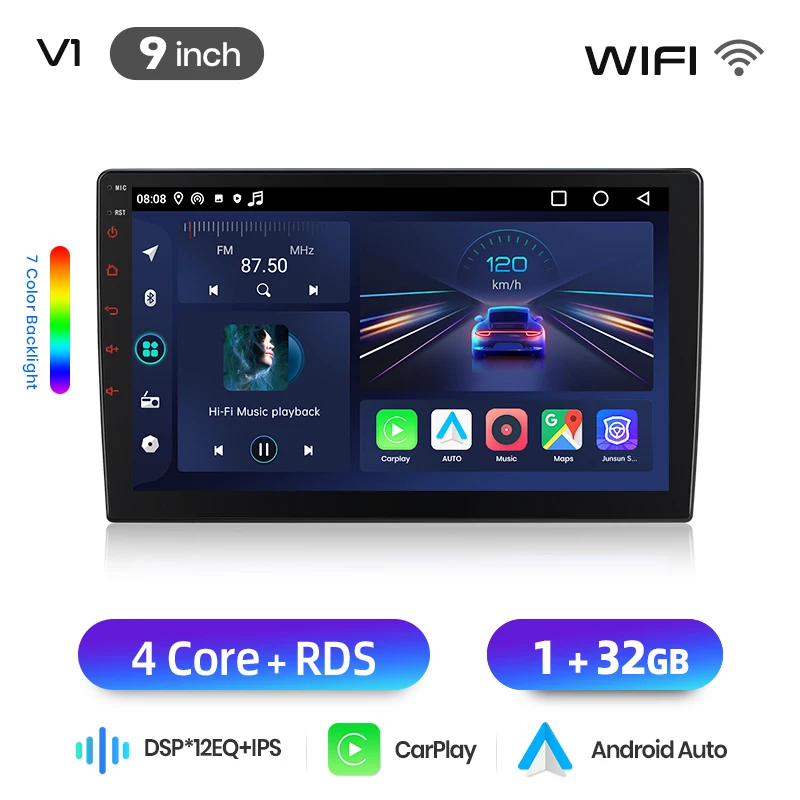 Junsun Android Auto autoradio voor Mercedes Benz W169 W245 B200 W906 Sprinter W639 Vito Multimedia draadloze CarPlay SWC GPS 2 Din