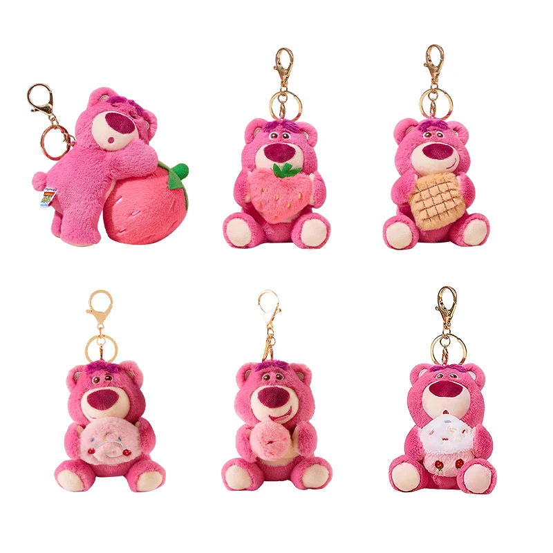 Disney Lotso Dessert Series juguete de peluche llavero de muñeca de Anime dibujos animados y lindo colgante de mochila juguetes para niños regalo de cumpleaños