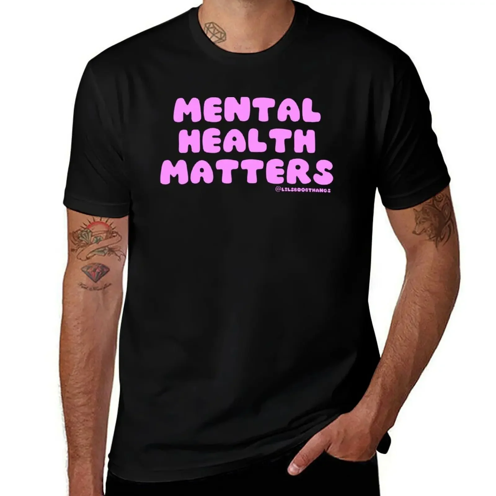 

Mental Health Matters. v2 lilsboobthangs T-Shirt animal prinfor boys cute tops sports fans oversized tee shirts for men