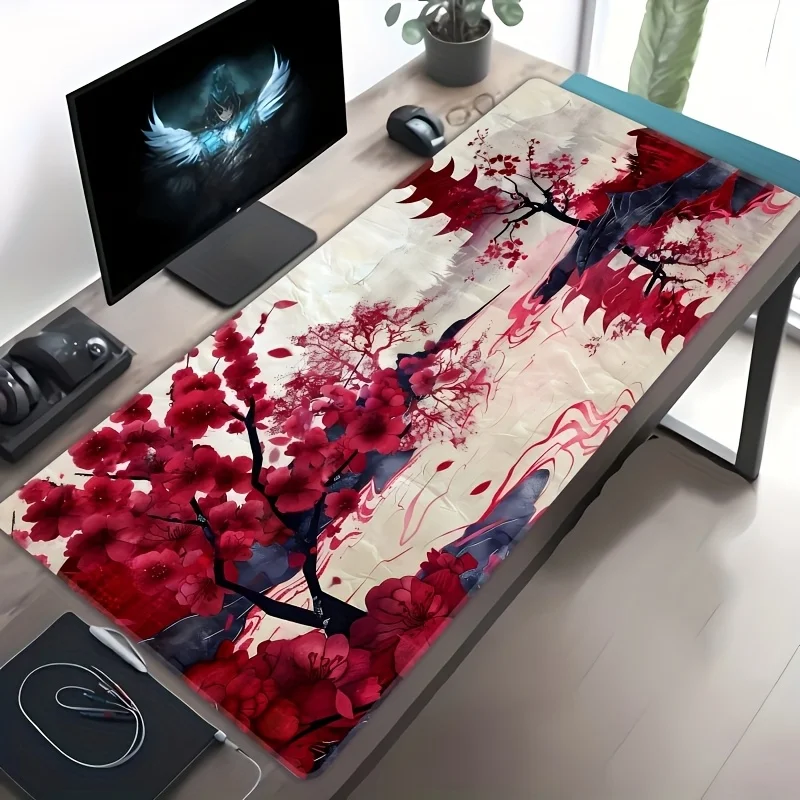 

Large Cherry Blossom mousepad - Non-slip rubber base with vibrant landscape design. Perfect for gaming & office use