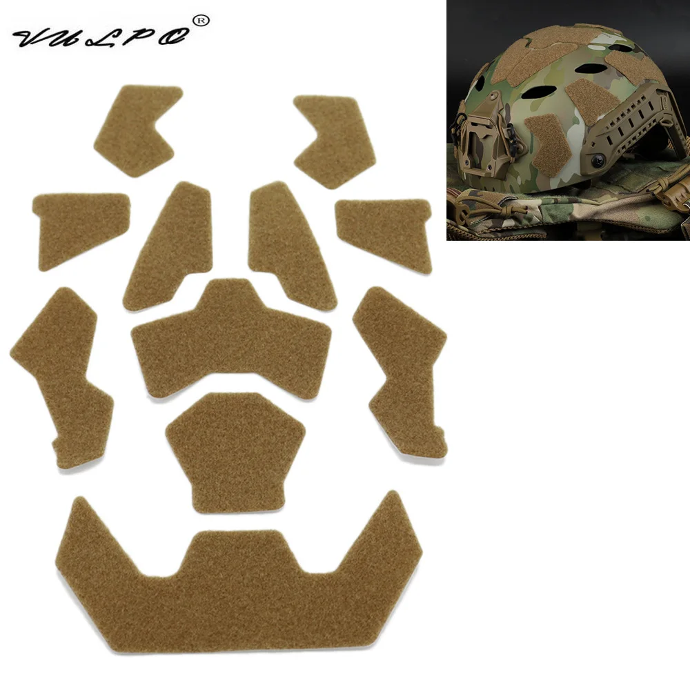 Vulpo 11 Stks/set Tactische Helm Magische Sticker Haak Lus Bevestiger Plakkerige Helmen Patches Voor Snelle Helm Accessoires