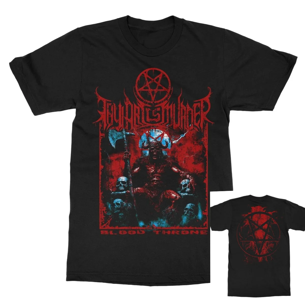 Thy Art Is Murder Dear Desolation Print T Shirt, Vintage Oil Painting Wolf and Lamb Graphic, Deathcore Band Merch
