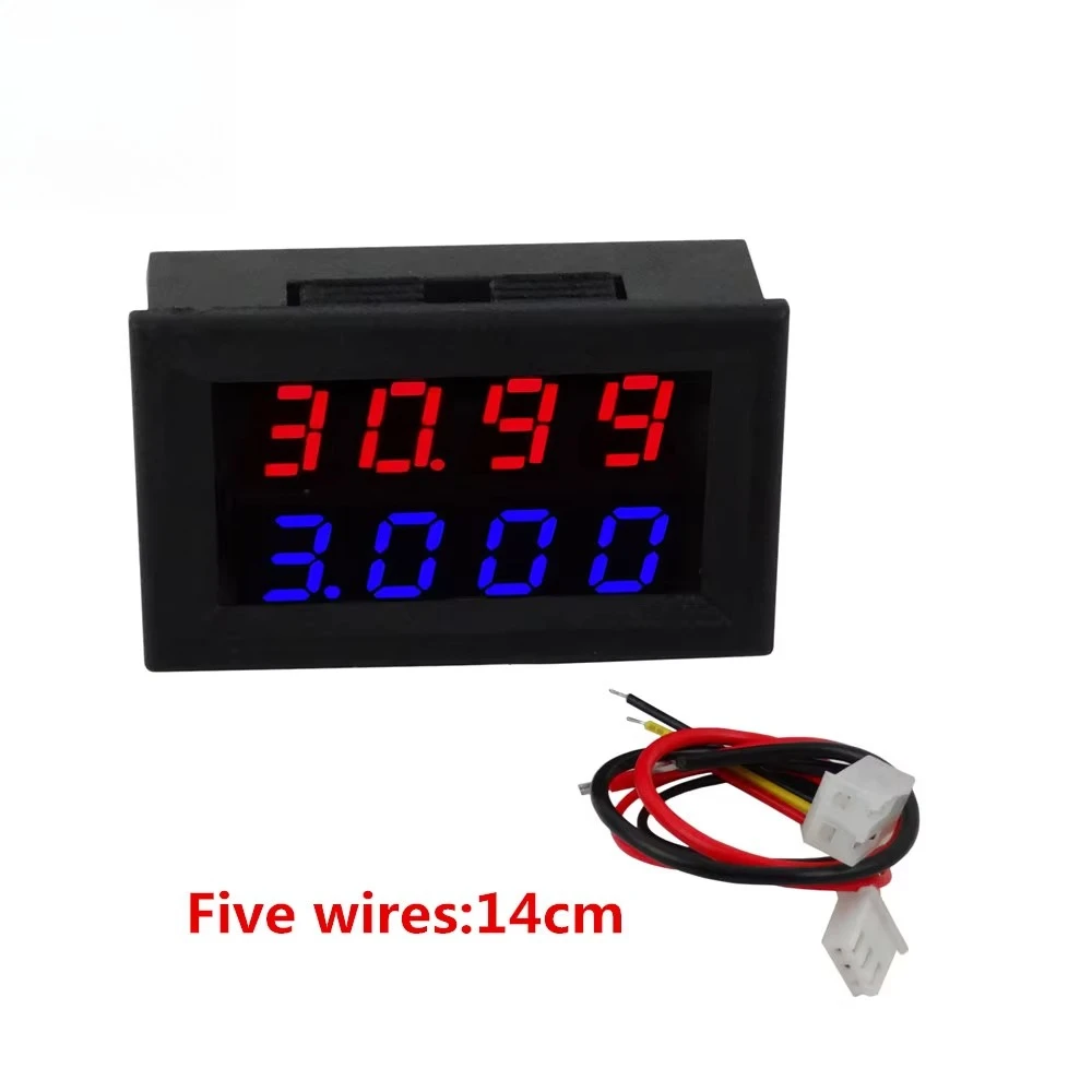 Simple Version 4 Bit DC 0-33V/3A Dual LED Display 0.28 Digital Ammeter Voltmeter Voltage Current Meter