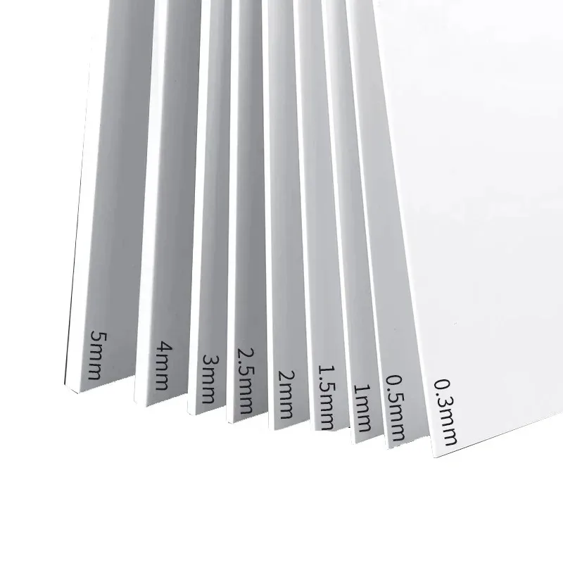 1/1.5/2/3/4/5mm White ABS Plastic Plate Sheet  for CNC and DIY Model Making Material 10x20cm 20x20cm 20x30cm 25x30cm 30x50cm