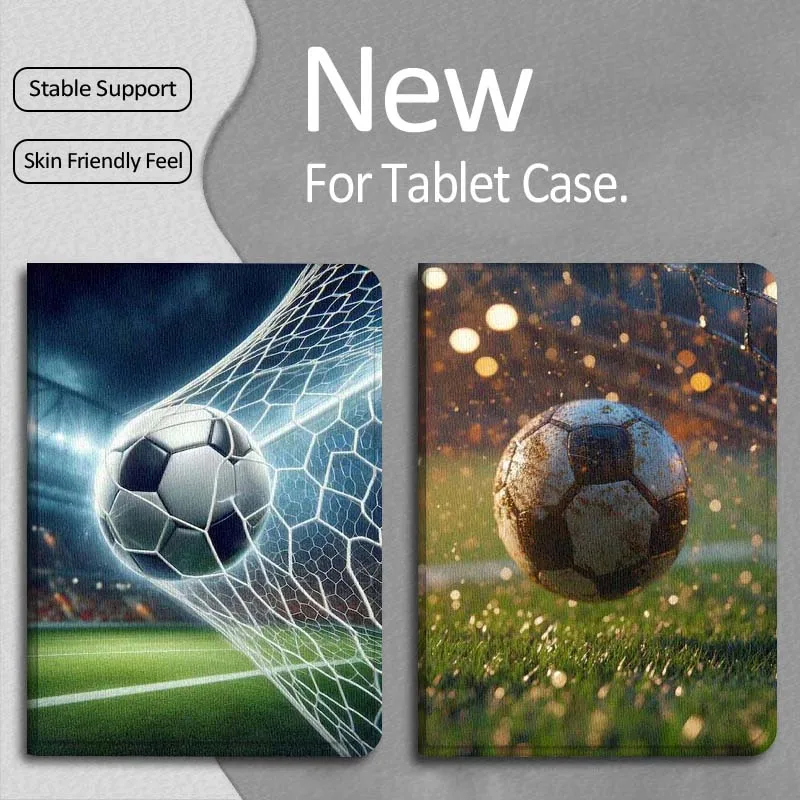 

Sparkling Soccer Ball Rain Gift For Apple iPad Pro Air 13 2 7th 6th 2025 M2 M3 M4 M512.9 13 inch Foldable Tablet Case