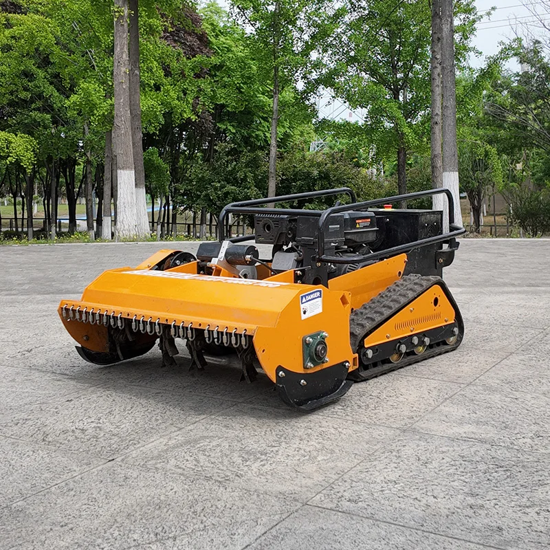 Customized Remote Control Lawn Mower Powerful Diesel Caterpillar Agricultural Robot Lawn Mower view 3