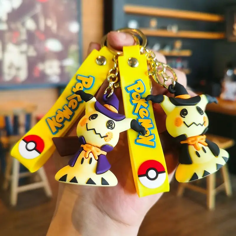 โปเกมอนใหม่น่ารักตัวละครอะนิเมะญี่ปุ่นฮาโลวีนพวงกุญแจคู่กระเป๋าเป้สะพายหลังจี้ปาร์ตี้ตกแต่งของขวัญเด็ก