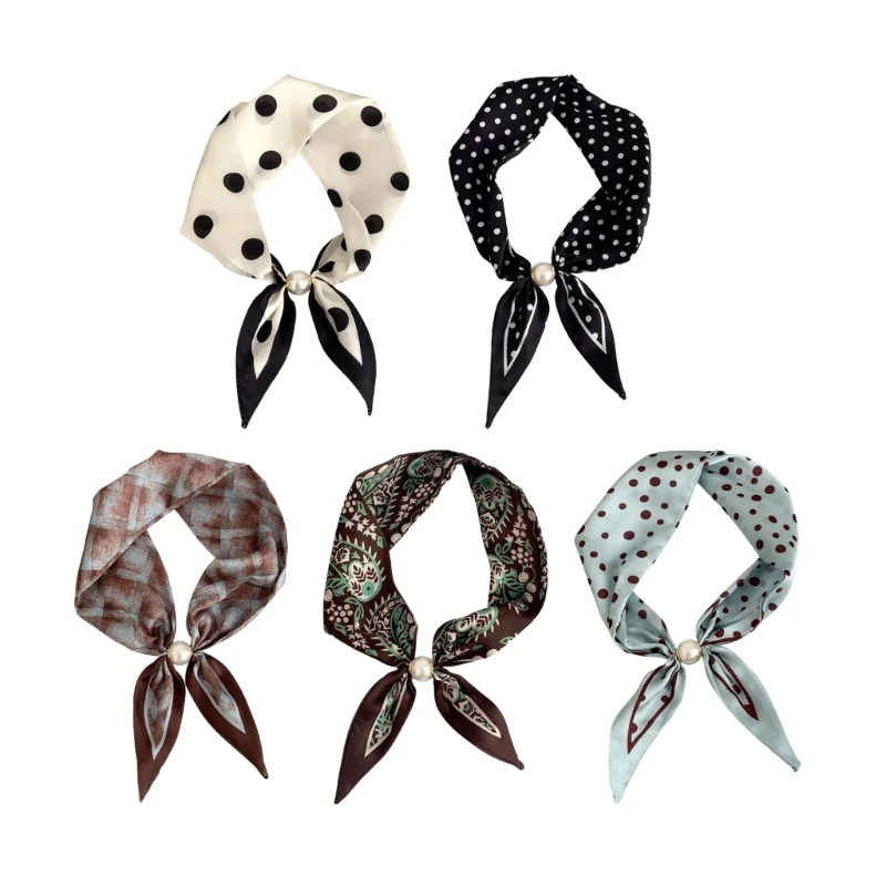 DXAE Dotted Scarf Skinny Scarf For Women Neckerchief for Women Silk Feeling Belt Chokers Kerchief