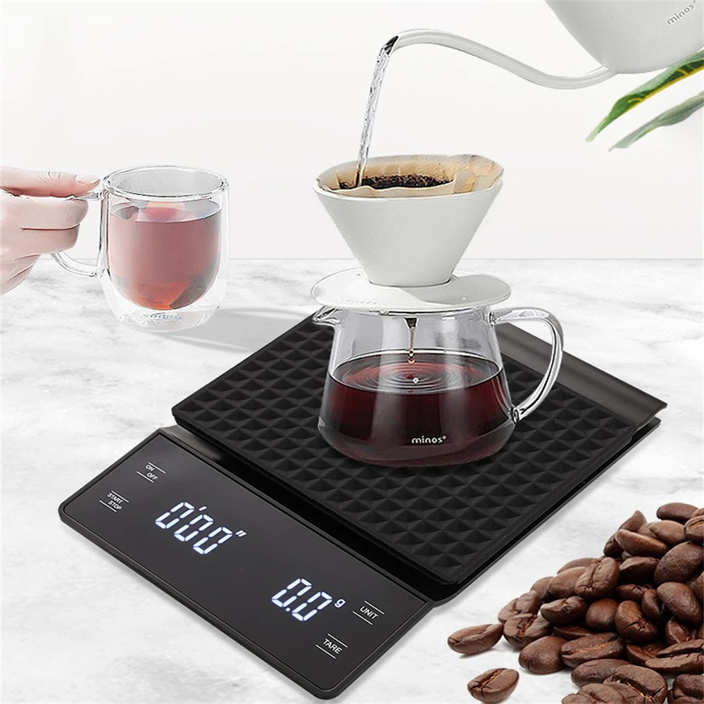 

3kg/0.1g Digital Kitchen Weight Grams Electronic Balance High Precision Coffee Scale Portable With Timer Food Espresso Powder