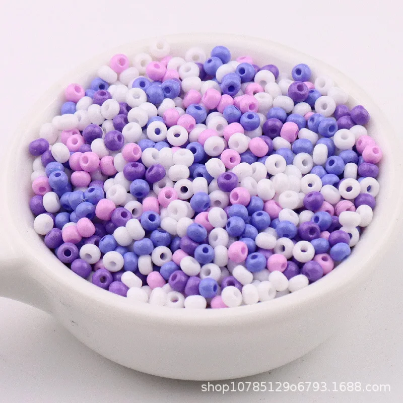 360pcs 2mm 3mm 4mm Japan Wear Resistant Opaque Round Glass Beads Uniform Loose Seed Beads for Jewelry Making DIY Sewing Material