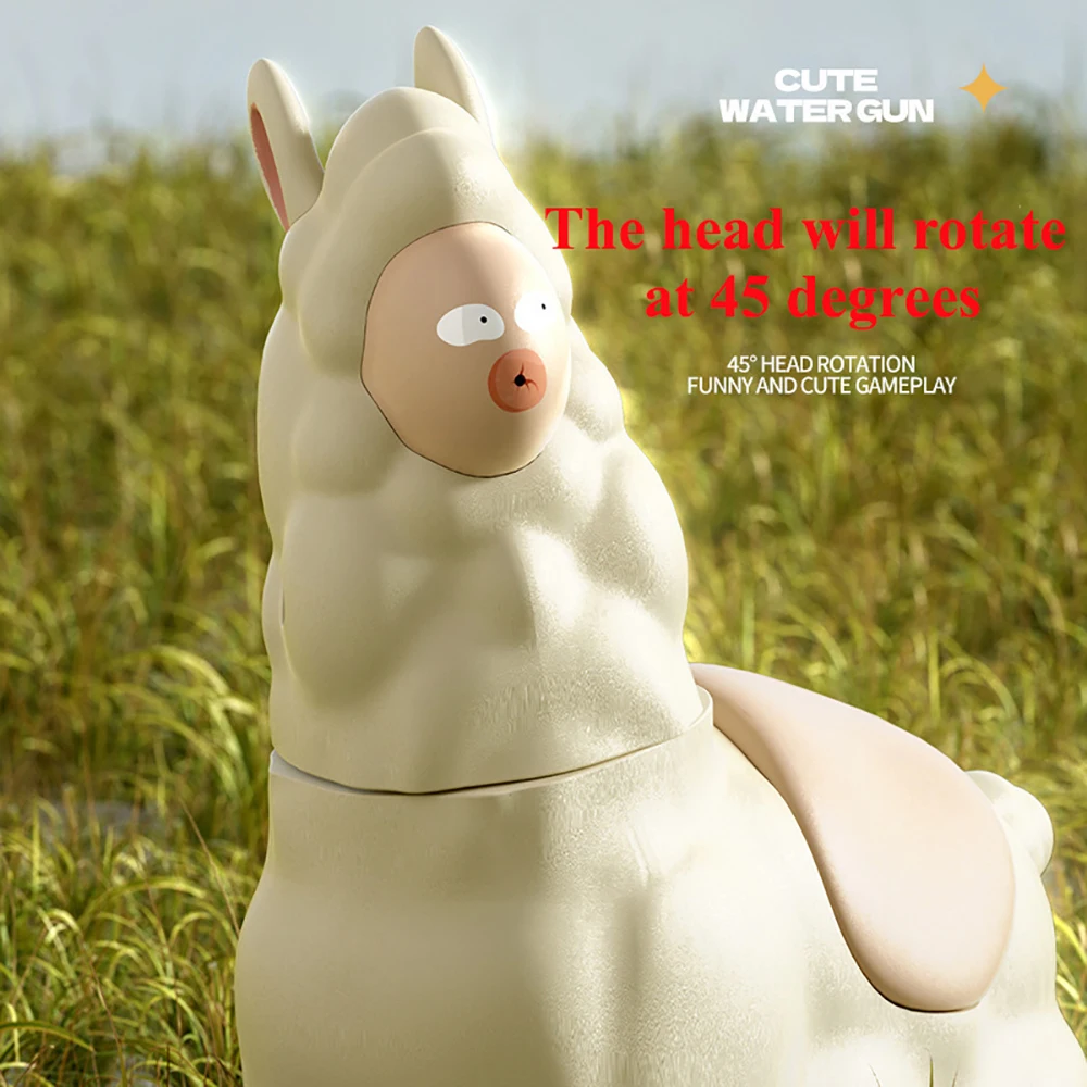 1 unidad de pistola de agua pulverizada de Alpaca creativa para niños, juguetes de verano para piscinas de playa, juguetes de agua aspersantes de dibujos animados para niños y niñas