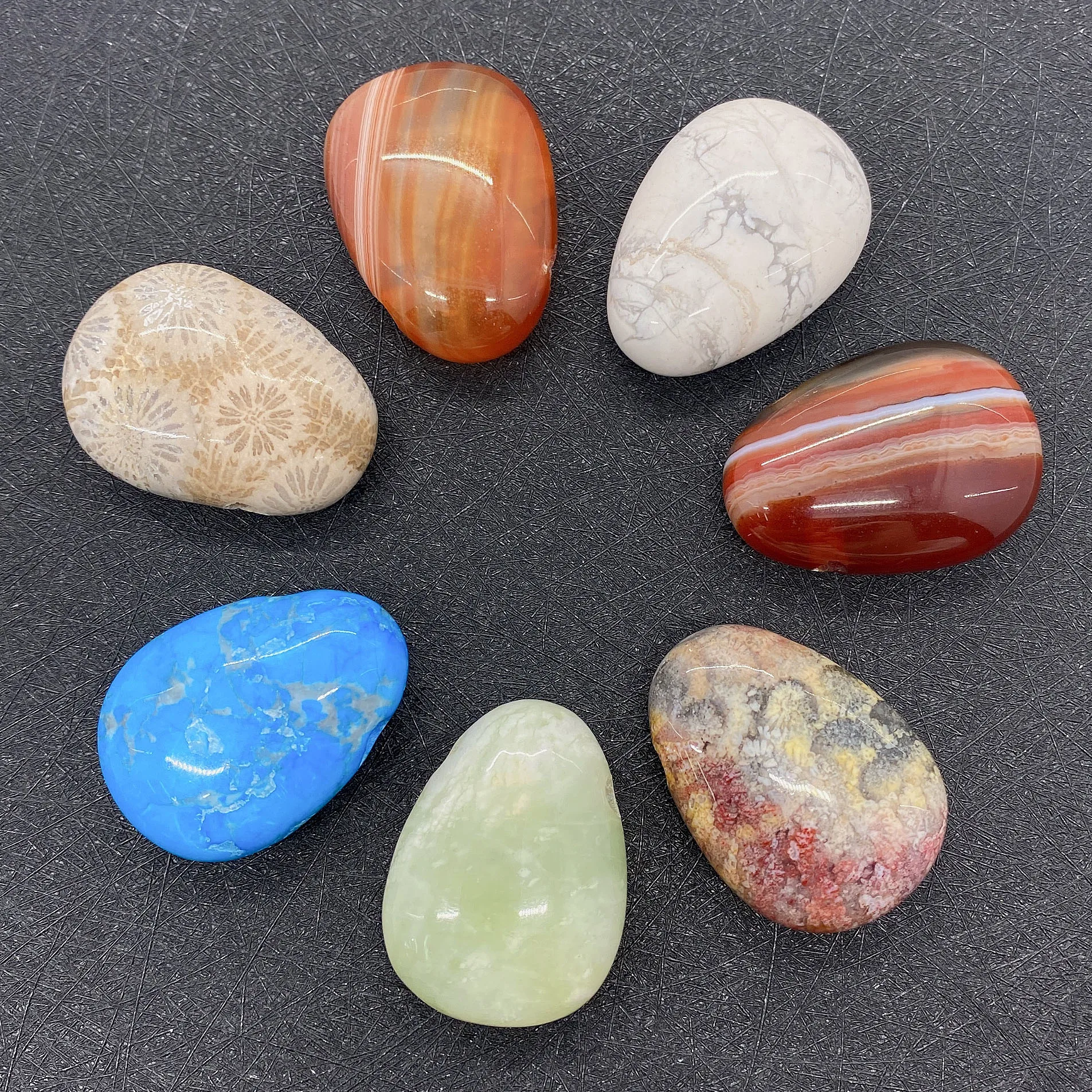 

Exquisite Natural Stone Pear Shaped Large Hole Aquamarine Sapphire Red Agate Pendant Spiritual Charm Ladies Men's Jewelry Beads