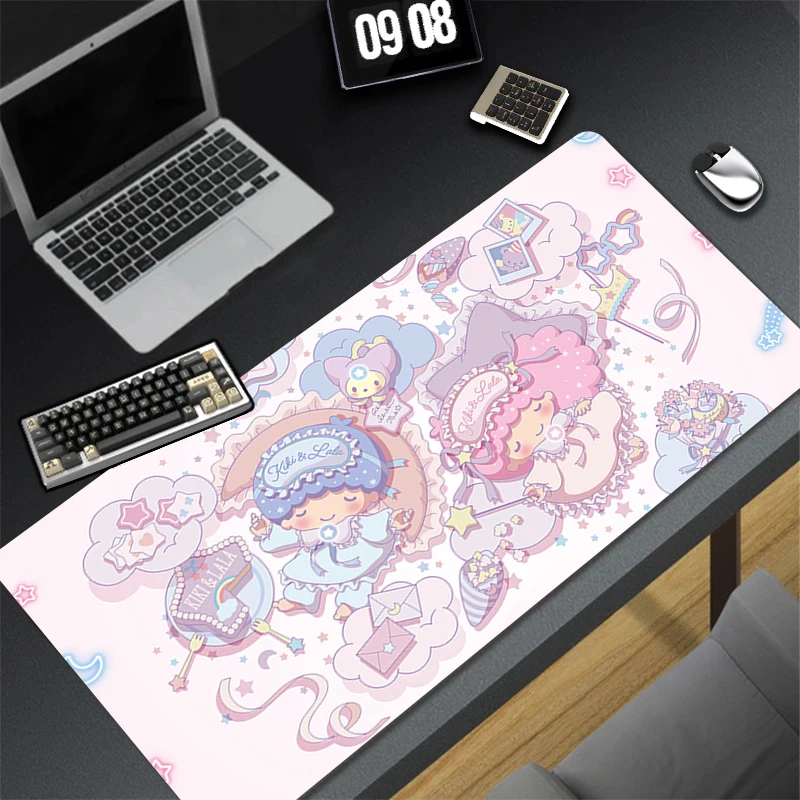 

Pattern Game Mousepad Pad Rubber Mouse Mat Desk Gaming Non Slip Table Mat Gamer Cabinet L-little Twin Star Mousepad Keyboard Pad
