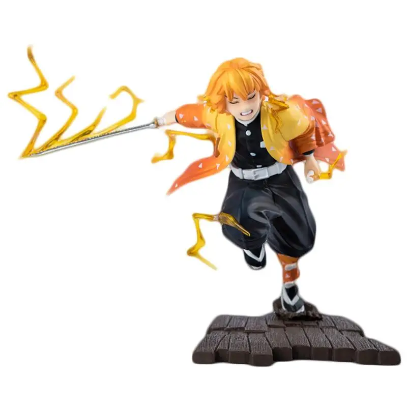 Demon Slayer Breath of Thunder Agatsuma Zenitsu anime characters Garage Kit Ornaments boys favorite gift battle mode