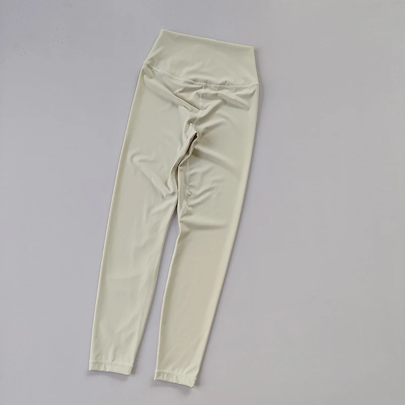 Yoga-Hosen ohne Peinlichkeit und Nacktheit, Damen-Leggings mit hoher Taille und Bauchkontrolle, eng anliegende, nahtlose Fitness-Leggings – Detail 7
