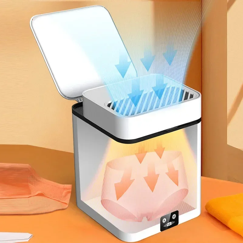 家庭用 220v 小型ポータブルミニ洗濯機家庭用 USB 下着パンティー靴下洗濯機乾燥ブルー滅菌