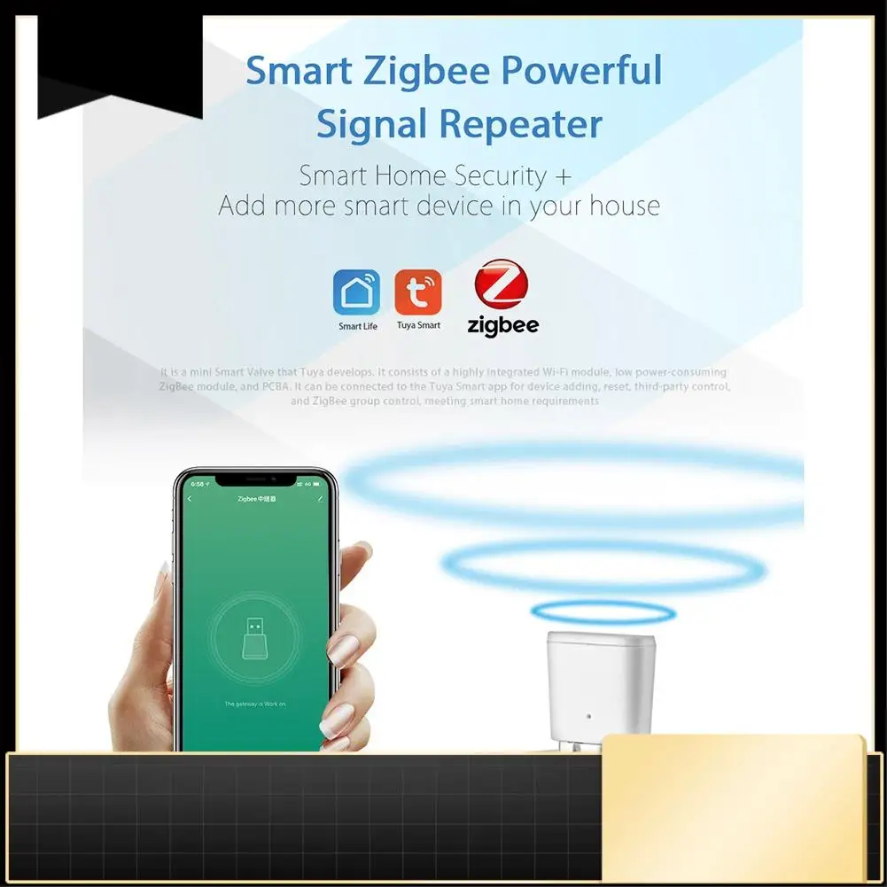 

Tuya Zigbee 3,0 повторитель сигнала USB-удлинитель для устройств Smart Life Zigbee, датчики расширения 20-30 м, модуль умной автоматизации-N33R