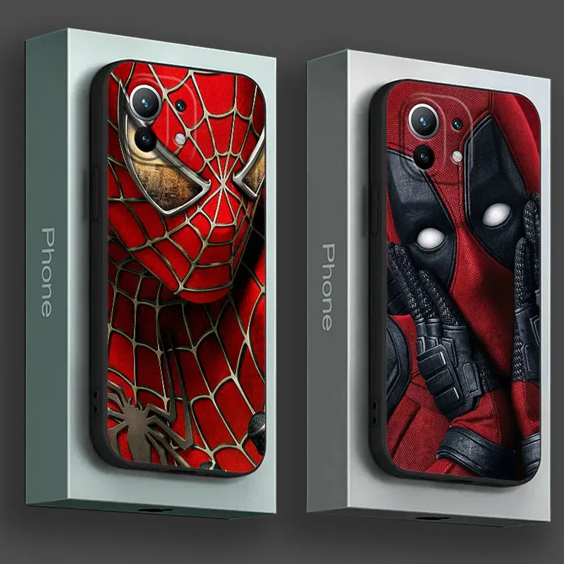 Marvel Spiderman Deadpool Venom Phone Case For Xiaomi Poco X3 X4 X5 X6 M5 F5 F6 Pro Mi 14T 13T 12T 11T 10T 14 Pro 11 Lite Cover