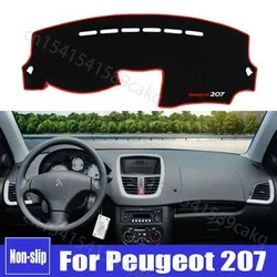 Per Peugeot 207 cruscotto auto evitare Pad leggero piattaforma strumento copertura scrivania tappetino tappeti accessori Car Styling