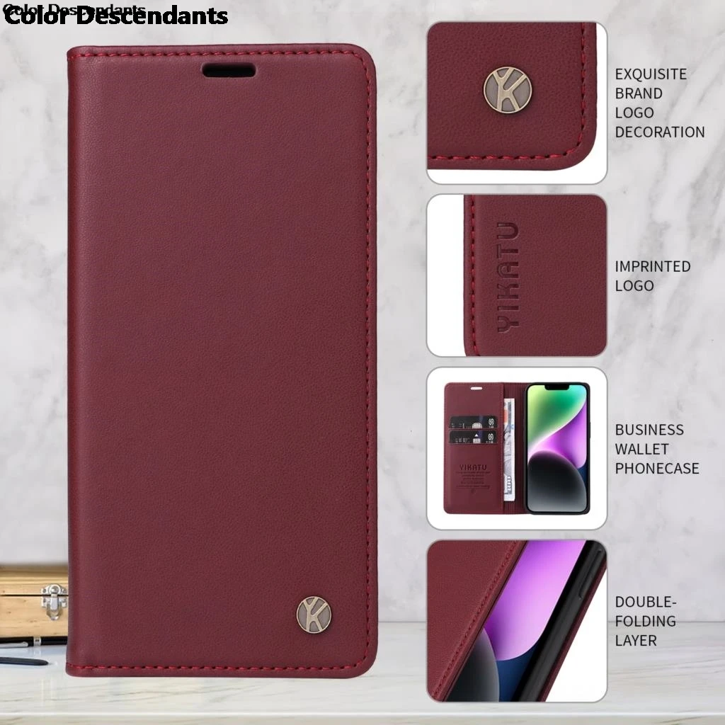 Чехол-книжка кожаный для Xiaomi Poco M6 X6 Pro C65 PocoM6 PocoX6 MiX6 Pro