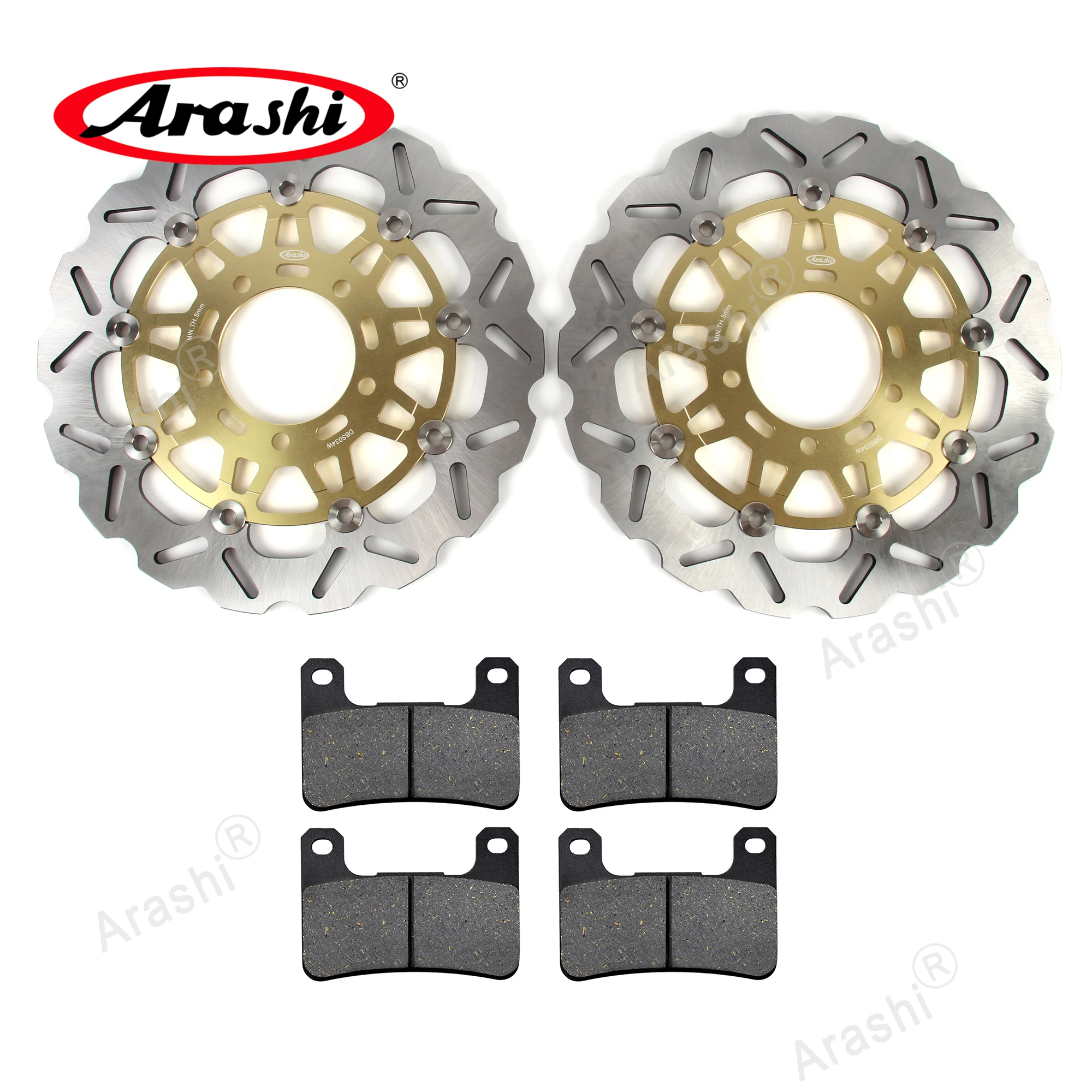 

Arashi CNC Full Floating Front Brake Disc Disk Brake Pads For KAWASAKI Z1000SX / ABS 2011 2012 2013 2014 2015 Z 1000 SX