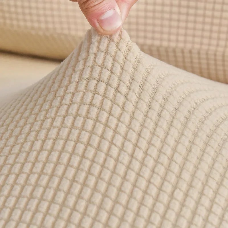 Verdickter, elastischer Sofabezug für das Wohnzimmer, einfarbiger Möbelschutz, Sofakissenbezug, abnehmbarer Sofabezug. – Detail 37