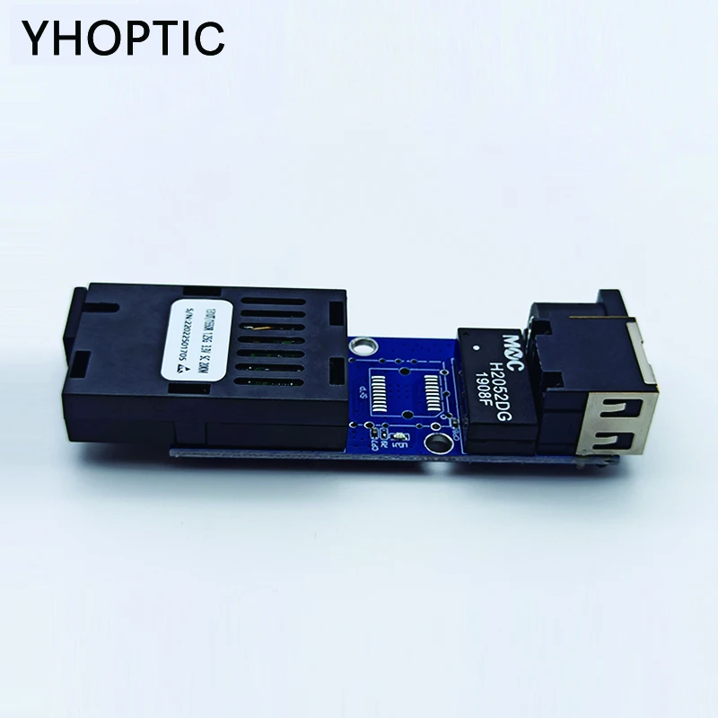 Gigabit Mini SC Converter PCBA Board, Optic Media Converter, A/B 1F1E, 1000Mbs, Single Mode, Simplex