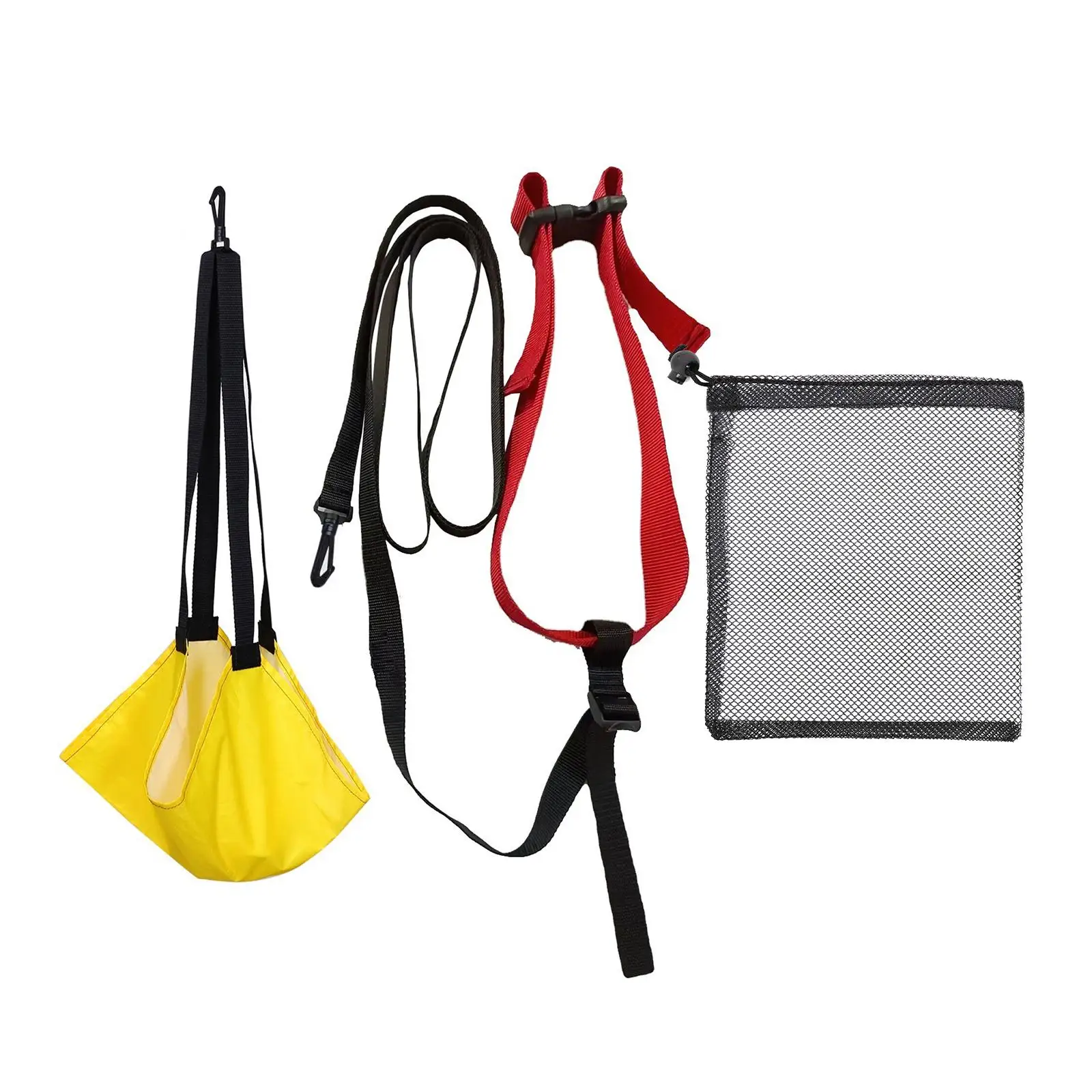 Adjustable Aquatic Resistance Belt Lightweight Parachute Swim Trainer Equipment Set for All Skill Level Swimmers