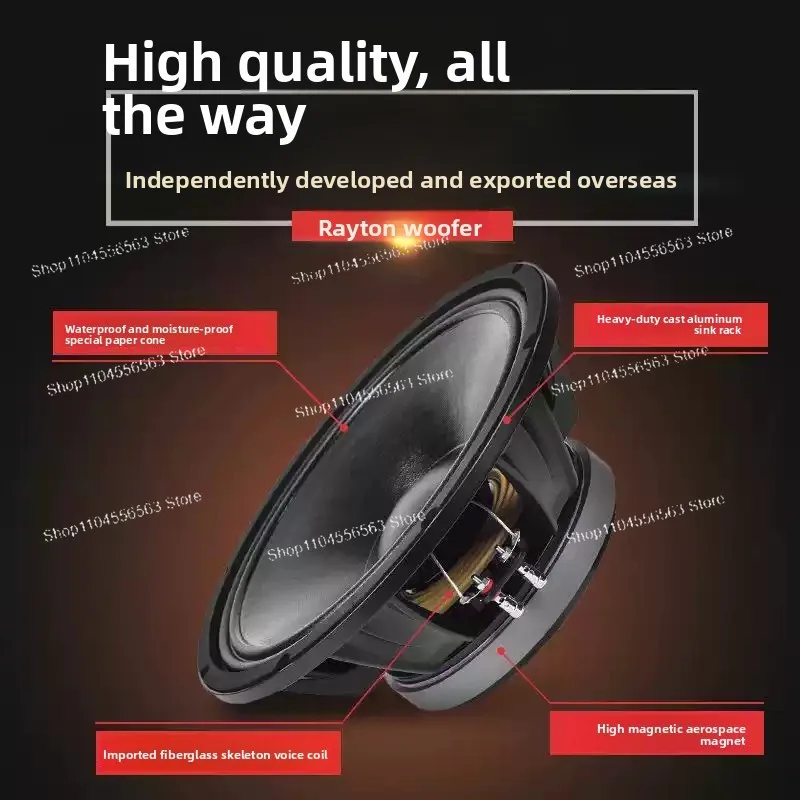 8-inch 10-inch and 12-inch Mid-bass Speakers, Full-range High-power Aluminum Frame KTV Card Pack Line Array Audio System